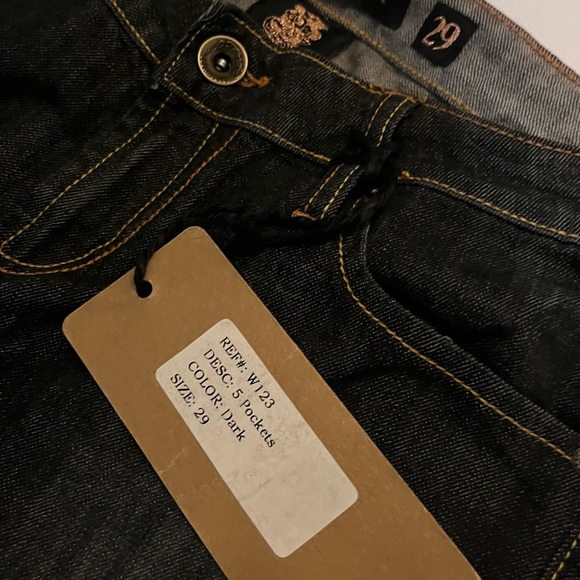 Ed Hardy Rare Crystal Encrusted Love Kills Slowly Skull Bootcut Jeans Sz. 29 NWT - Picture 7 of 14